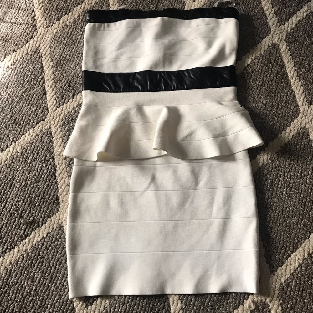 Bebe white bandage dress